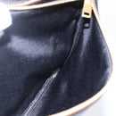 CELINE Trio Small Shoulder Bag Leather Black Gold Auth BA7683-17