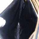 CELINE Trio Small Shoulder Bag Leather Black Gold Auth BA7683-18