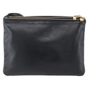 CELINE Trio Small Shoulder Bag Leather Black Gold Auth BA7683-2