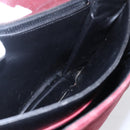 CELINE Macadam Canvas Shoulder Bag Suede Bordeaux Gold Auth BA7684-18