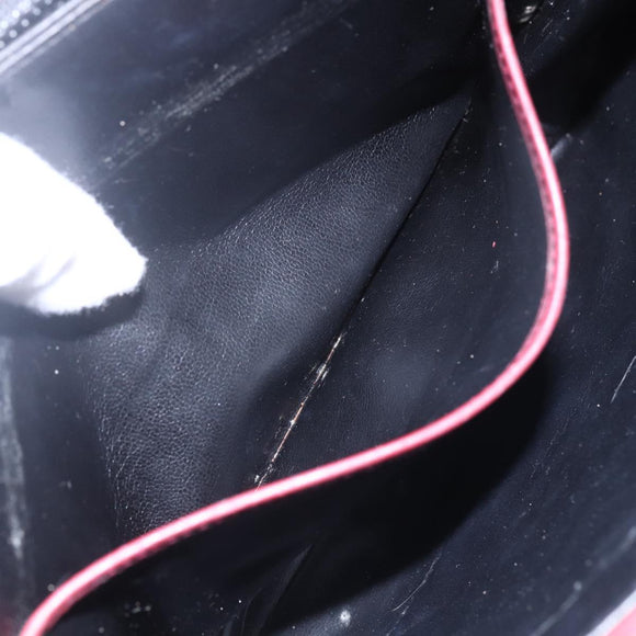 CELINE Macadam Canvas Shoulder Bag Suede Bordeaux Gold Auth BA7684