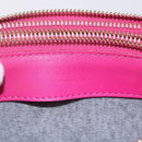 CELINE Trio Small Shoulder Bag Leather Pink Gold Auth BA7686-17