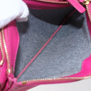 CELINE Trio Small Shoulder Bag Leather Pink Gold Auth BA7686-11