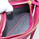 CELINE Trio Small Shoulder Bag Leather Pink Gold Auth BA7686-20