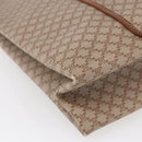CELINE Macadam Canvas Tote Bag PVC Beige Auth BA7687-15