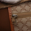 CELINE Macadam Canvas Tote Bag PVC Beige Auth BA7687-20