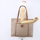 CELINE Macadam Canvas Tote Bag PVC Beige Auth BA7687-24