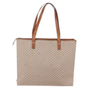 CELINE Macadam Canvas Tote Bag PVC Beige Auth BA7687-2