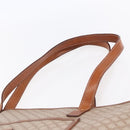 CELINE Macadam Canvas Tote Bag PVC Beige Auth BA7687-14