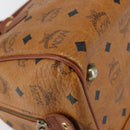 MCM Logogram Vicetos Hand Bag PVC Leather Brown Gold Auth BA7689-11