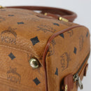MCM Logogram Vicetos Hand Bag PVC Leather Brown Gold Auth BA7689-12