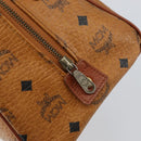 MCM Logogram Vicetos Hand Bag PVC Leather Brown Gold Auth BA7689-16