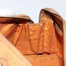 MCM Logogram Vicetos Hand Bag PVC Leather Brown Gold Auth BA7689-19