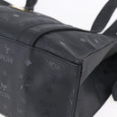 MCM Vicetos Logogram Shoulder Bag PVC Black Gold Auth BA7690-10