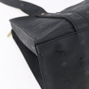 MCM Vicetos Logogram Shoulder Bag PVC Black Gold Auth BA7690-11