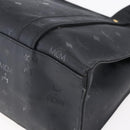 MCM Vicetos Logogram Shoulder Bag PVC Black Gold Auth BA7690-12
