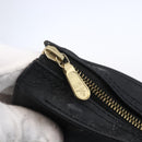 MCM Vicetos Logogram Shoulder Bag PVC Black Gold Auth BA7690-15