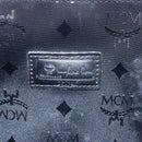 MCM Vicetos Logogram Shoulder Bag PVC Black Gold Auth BA7690-16
