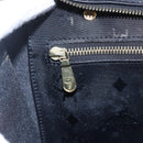 MCM Vicetos Logogram Shoulder Bag PVC Black Gold Auth BA7690-17