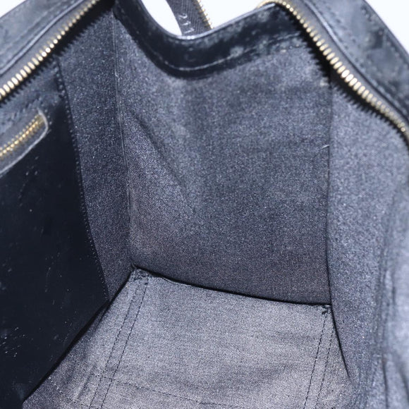 MCM Vicetos Logogram Shoulder Bag PVC Black Gold Auth BA7690