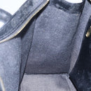 MCM Vicetos Logogram Shoulder Bag PVC Black Gold Auth BA7690-20