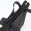 MCM Vicetos Logogram Shoulder Bag PVC Black Gold Auth BA7690-6