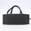 MCM Vicetos Logogram Shoulder Bag PVC Black Gold Auth BA7690-9