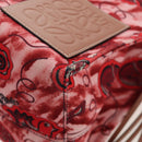 LOEWE Anagram Cushion Paula's Tote Bag Canvas Red Auth BA7691V-15