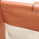 LOEWE Anagram Cushion Paula's Tote Bag Canvas Red Auth BA7691V-21