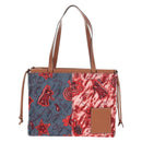 LOEWE Anagram Cushion Paula's Tote Bag Canvas Red Auth BA7691V-13