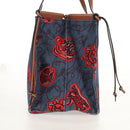 LOEWE Anagram Cushion Paula's Tote Bag Canvas Red Auth BA7691V-4