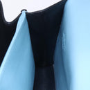 LOEWE Barcelona Shoulder Bag Leather Blue Gold Auth BA7692-20