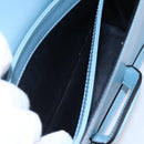 LOEWE Barcelona Shoulder Bag Leather Blue Gold Auth BA7692-21