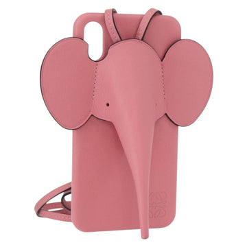LOEWE iPhone XS Case Leather Pink Auth BA7693
