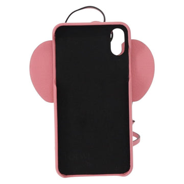 LOEWE iPhone XS Case Leather Pink Auth BA7693 - 0