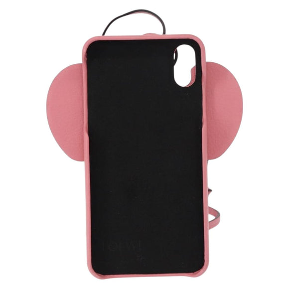 LOEWE iPhone XS Case Leather Pink Auth BA7693