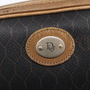 Christian Dior Honeycomb Canvas Shoulder Bag PVC Black Gold Auth BA7694-14