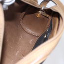 Christian Dior Honeycomb Canvas Shoulder Bag PVC Black Gold Auth BA7694-18