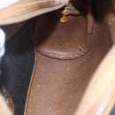 Christian Dior Honeycomb Canvas Shoulder Bag PVC Black Gold Auth BA7694-19