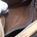 Christian Dior Honeycomb Canvas Shoulder Bag PVC Black Gold Auth BA7694-20