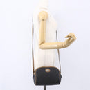 Christian Dior Honeycomb Canvas Shoulder Bag PVC Black Gold Auth BA7694-22