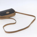 Christian Dior Honeycomb Canvas Shoulder Bag PVC Black Gold Auth BA7694-7