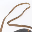 Christian Dior Honeycomb Canvas Shoulder Bag PVC Black Gold Auth BA7694-8