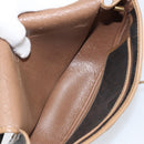 Christian Dior Honeycomb Canvas Shoulder Bag PVC Black Gold Auth BA7695-17