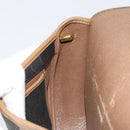 Christian Dior Honeycomb Canvas Shoulder Bag PVC Black Gold Auth BA7695-19