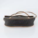 Christian Dior Honeycomb Canvas Shoulder Bag PVC Black Gold Auth BA7695-9