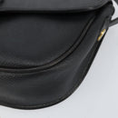 Christian Dior Honeycomb Canvas Shoulder Bag PVC Black Gold Auth BA7697-9