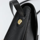 Christian Dior Honeycomb Canvas Shoulder Bag PVC Black Gold Auth BA7697-10