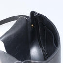 Christian Dior Honeycomb Canvas Shoulder Bag PVC Black Gold Auth BA7697-19