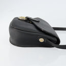 Christian Dior Honeycomb Canvas Shoulder Bag PVC Black Gold Auth BA7697-3